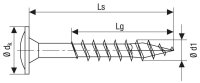 SPAX® Holzbauschrauben T40 Tellerkopf Edelstahl A2 0257000801005 8 mm x 100 mm, 50 St.