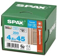 SPAX® Fassadenschrauben T20 Linsensenkkopf A2 25170004504521 4,5 mm x 45 mm, 200 St.