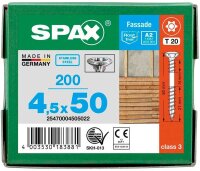 SPAX® Fassadenschrauben T20 Linsensenkkopf A2 25470004505022 4,5 mm x 50 mm, 200 St.
