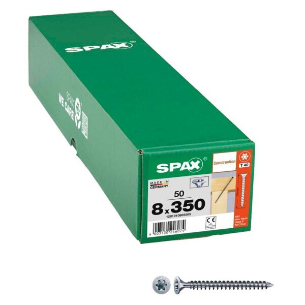 SPAX® Holzbauschrauben T40 Senkkopf WIROX 1201010803505 8 mm x 350 mm, 50 St.