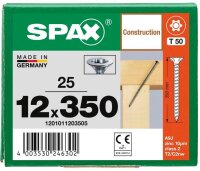 SPAX® Holzbauschrauben T50 Senkkopf WIROX 1201011203505 12 mm x 350 mm, 25 St.
