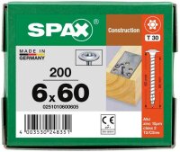 SPAX® Holzbauschrauben T30 Tellerkopf WIROX 0251010600605 6 mm x 60 mm, 200 St.