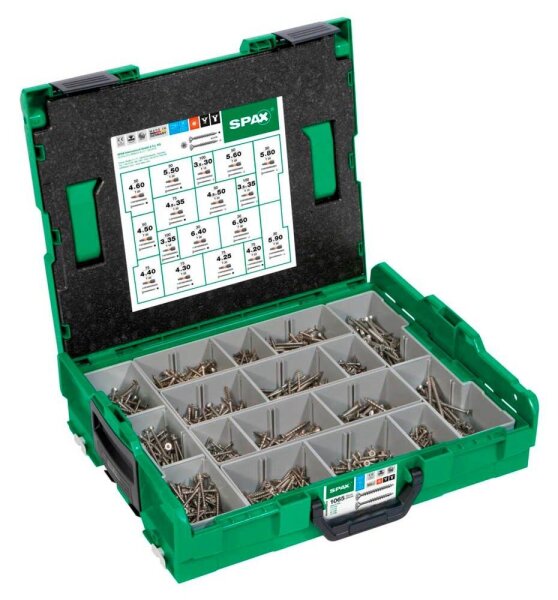 SPAX® Holzbauschrauben-Sortiment L-BOXX Mini EDELSTAHL 5000009165019