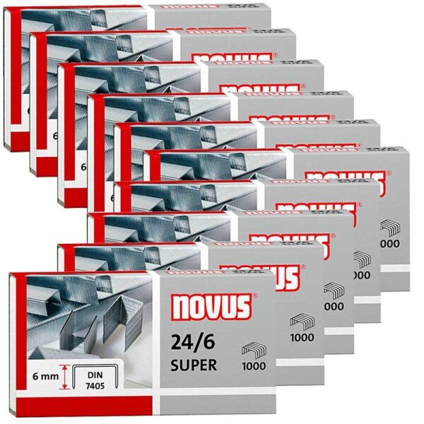 novus Heftklammern SUPER 24/6, 10.000 St.