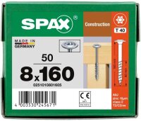 SPAX® Holzbauschrauben T40 Tellerkopf WIROX 0251010801605 8 mm x 160 mm, 50 St.