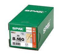 SPAX® Holzbauschrauben T40 Senkkopf WIROX 1201010801605 8 mm x 160 mm, 50 St.