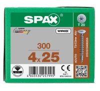 SPAX® Rückwandschrauben T20 Flachkopf WIROX 0151010400253 4 mm x 25 mm, 300 St.