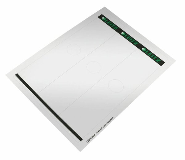 LEITZ Ordneretiketten grau für 8,0 cm Rückenbreite, 75 St.