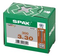SPAX® Rückwandschrauben T10 Flachkopf WIROX 0151010300303 3 mm x 30 mm, 300 St.