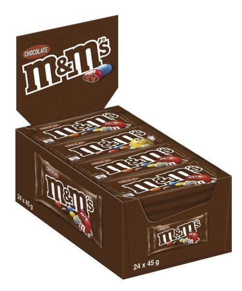 m&ms CHOCO Schokobonbons 24x 45,0 g, 24 St.