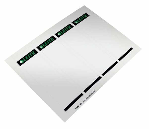 LEITZ Einsteck-Rückenschilder 1680 grau für 8,0 cm Rückenbreite, 100 St.