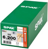 SPAX® Holzbauschrauben T30 Zylinderkopf WIROX 1211010602005 6 mm x 200 mm, 100 St.