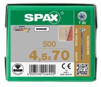 SPAX® Verlegeschrauben T20 Senkkopf WIROX 0541010450705 4,5 mm x 70 mm, 500 St.