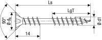 SPAX® Verlegeschrauben T20 Senkkopf WIROX 0541010450605 4,5 mm x 60 mm, 500 St.