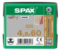 SPAX® Verlegeschrauben T20 Senkkopf WIROX 0541010450605 4,5 mm x 60 mm, 500 St.