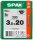 SPAX® Universalschrauben T20 Senkkopf BLAX 1191040350203 3,5 mm x 20 mm, 200 St.