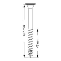 SPAX® Universalschrauben T20 Tellerkopf WIROX 0251010501075 5 mm x 107 mm, 150 St.
