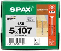 SPAX® Universalschrauben T20 Tellerkopf WIROX 0251010501075 5 mm x 107 mm, 150 St.