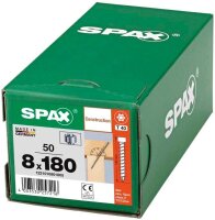 SPAX® Holzbauschrauben T40 Zylinderkopf WIROX 1221010801805 8 mm x 180 mm, 50 St.