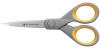 WESTCOTT Papierschere TITANIUM Super grau-gelb 13,0 cm