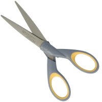 WESTCOTT Papierschere TITANIUM Super grau-gelb 21,0 cm