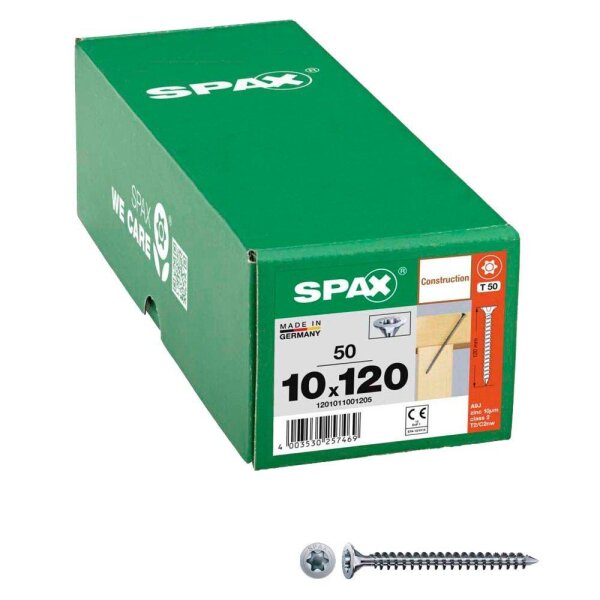 SPAX® Holzbauschrauben T50 Senkkopf WIROX 1201011001205 10 mm x 120 mm, 50 St.