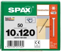 SPAX® Holzbauschrauben T50 Senkkopf WIROX 1201011001205 10 mm x 120 mm, 50 St.