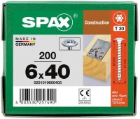 SPAX® Holzbauschrauben T30 Tellerkopf WIROX 0251010600405 6 mm x 40 mm, 200 St.