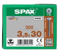 SPAX® Rückwandschrauben T20 Flachkopf WIROX 0151010350303 3,5 mm x 30 mm, 300 St.