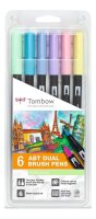 Tombow ABT Dual Brush-Pens farbsortiert, 6 St.