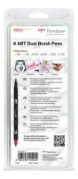 Tombow ABT Dual Brush-Pens farbsortiert, 6 St.