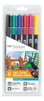 Tombow ABT Dual Brush-Pens farbsortiert, 6 St.