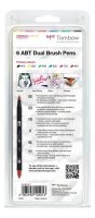 Tombow ABT Dual Brush-Pens farbsortiert, 6 St.