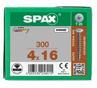 SPAX® Rückwandschrauben T20 Flachkopf WIROX 0151010400163 4 mm x 16 mm, 300 St.