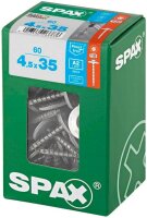 SPAX® Spenglerschrauben T20 Linsensenkkopf A2 4577000450357 4,5 mm x 35 mm, 60 St.