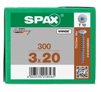 SPAX® Rückwandschrauben T10 Flachkopf WIROX 0151010300203 3 mm x 20 mm, 300 St.