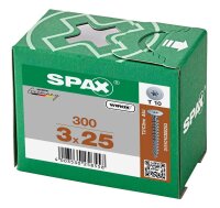 SPAX® Rückwandschrauben T10 Flachkopf WIROX 0151010300253 3 mm x 25 mm, 300 St.