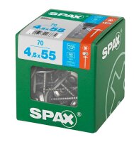 SPAX® Spenglerschrauben T20 Linsensenkkopf A2 4577000450556 4,5 mm x 55 mm, 70 St.