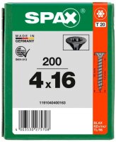 SPAX® Universalschrauben T20 Senkkopf BLAX 1191040400163 4 mm x 16 mm, 200 St.