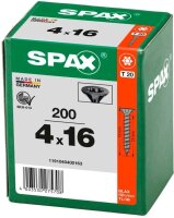 SPAX® Universalschrauben T20 Senkkopf BLAX 1191040400163 4 mm x 16 mm, 200 St.
