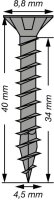 SPAX® Universalschrauben T20 Senkkopf BLAX 1191040450403 4,5 mm x 40 mm, 200 St.