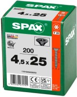 SPAX® Universalschrauben T20 Senkkopf BLAX 1191040450253 4,5 mm x 25 mm, 200 St.