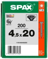 SPAX® Universalschrauben T20 Senkkopf BLAX 1191040450203 4,5 mm x 20 mm, 200 St.