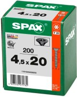 SPAX® Universalschrauben T20 Senkkopf BLAX 1191040450203 4,5 mm x 20 mm, 200 St.