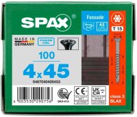 SPAX® Fassadenschrauben T15 Linsensenkkopf BLAX 0467040400453 4 mm x 45 mm, 100 St.