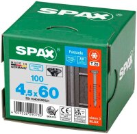 SPAX® Fassadenschrauben T20 Linsensenkkopf BLAX A2 25170404506021 4,5 mm x 60 mm, 100 St.
