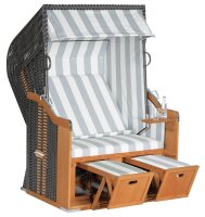 Sunny Smart® Strandkorb Rustikal 250 Basic grau,...