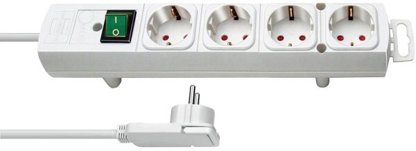 brennenstuhl Comfort-Line Plus 4-fach Steckdosenleiste mit Schalter 2,0 m weiß