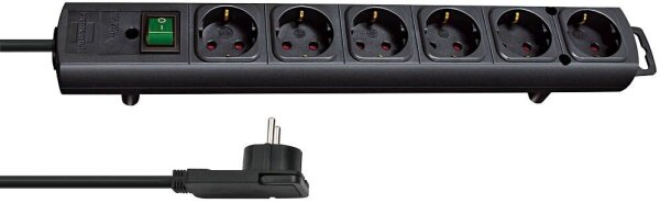 brennenstuhl Comfort-Line Plus 6-fach Steckdosenleiste mit Schalter 2,0 m schwarz