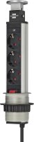 brennenstuhl Tower Power 3-fach Tischsteckdose 2,0 m silber